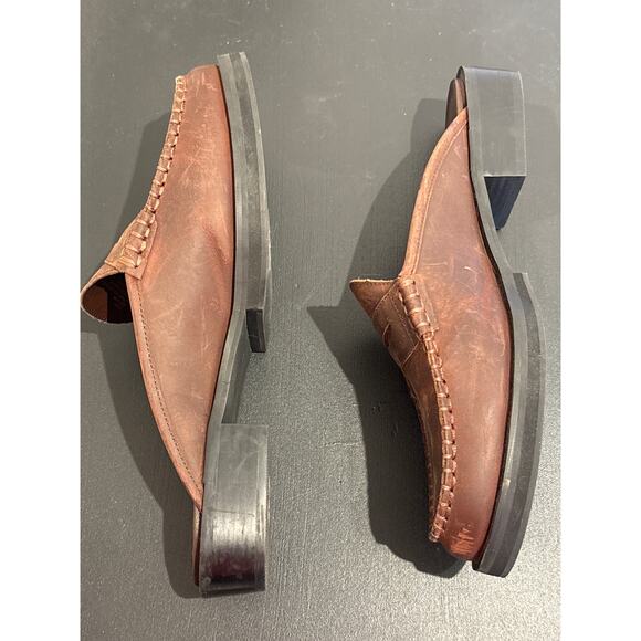 MATISSE Tasha Leather Penny Loafer Slip On Mule in Bourbon 8.5 - Picture 5 of 8